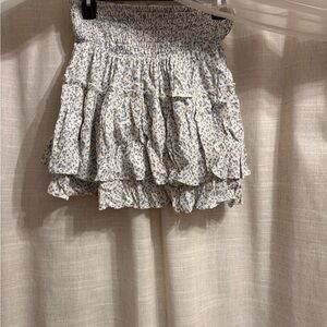 Floral Ruffle Mini Skirt